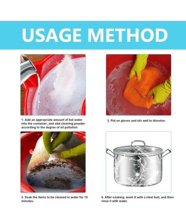 Multipurpose Cleaning Powder for Kitchen Powerful Kitchen All-Purpose Powder Cleaner Powerful All Purpose Cleaning Powder Household Strong Cleaning Agent (3 Pcs) - Buy Online on GoSupps.com