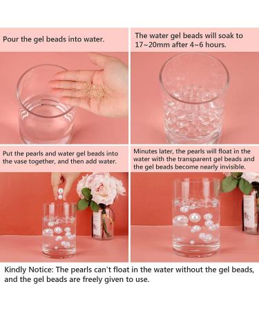 SUREAM 250PCS Floating Beads for Centerpiece  Artificial No Hole White Vase Pearls and 2300PCS Water Gel Bead for Valentine's Day Candle  Wedding  Birthday  Brushes Holder  Multipurpose Use 8/14/20mm White 8mm 14mm 20mm - Buy Online on GoSupps.com