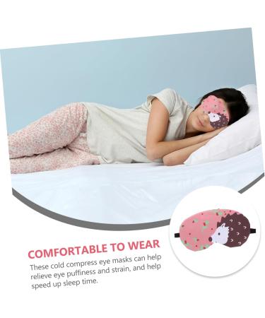 Ipetboom Sleeping Eye Mask - 4-in-1 Eye Mask with Ice Cream Bag | Yoganatte Cat Design Travel Polyester Face Mask for Well-Rested Eyes - Buy Online on GoSupps.com