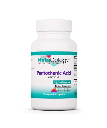 Nutricology Pantothenic Acid - Vitamin B5 - Cellular Energy, Adrenals - 90 Vegetarian Capsules - Buy Online on GoSupps.com