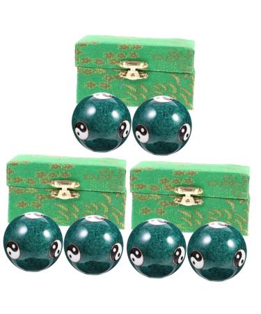 Clispeed 6 Stk Health Massage Handball Chinese Medicine Ball Rolling For hand exercises Stress Balls for adult massage ball Hand training balls that plays
