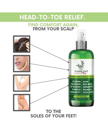 Thyme Out Plus - Eczema, Psoriasis, Acne & Skin Irritation Treatment Spray for Kids & Adults - Buy Online on GoSupps.com