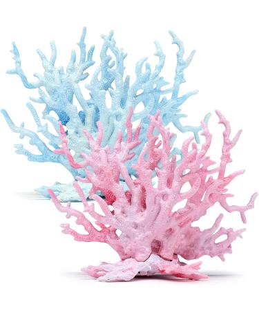 Inheming 2 pieces aquarium decoration artificial corals haze coral decoration fish tank decor artificial corals ornament coral plants aquarium accessories for landscape underwater decor - Buy Online on GoSupps.com