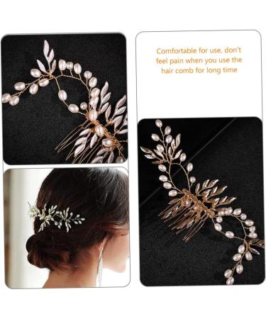 Piece Pearl Hair Comb Tiara Lip Gloss Pearl Mesh Bridesmaid - Buy Online on GoSupps.com