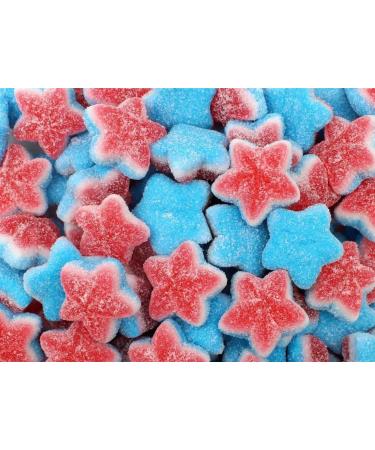 1kg Fizzy Cherry Ravazzi Stars Candy Pick & Mix Sweets Mixed Assortment Gummy Selection Resealable Pouch Share Bag