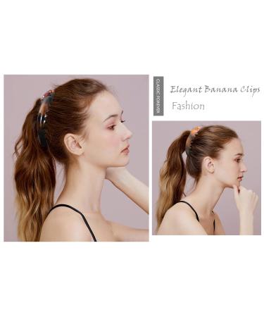 6PCS Large Colorful Banana Clips - Non-Slip Ponytail Holders for Thick Hair - Hair Accessories for Women & Girls - Buy Online on GoSupps.com