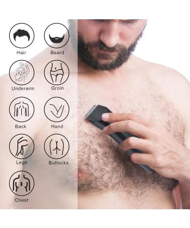 KSIAOS Groin Hair Trimmer for Men - Waterproof Electric Body Groomer with Ceramic Blades Recharge Dock | Ideal for Wet/Dry Use - Buy Online on GoSupps.com