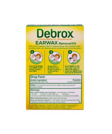 Debrox Drops Earwax Removal Aid Kit - 0.5 Oz (Pack of 3) - Buy Online on GoSupps.com
