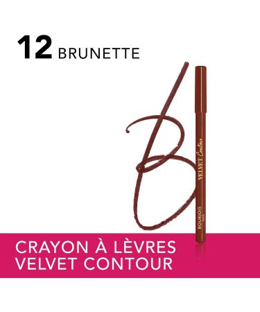 Bourjois Velvet Contour Lip Pencils 12 Brunette Redefines Lips Creamy Matte Texture Precise Application Shea Butter Long-Lasting Hold Up to 8 Hours 1.14 g - Buy Online on GoSupps.com