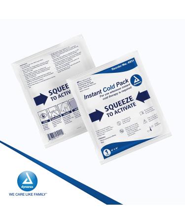 Dynarex Disposable Ice Packs for Injuries - 24-Pack 4x5-Inch Cold Packs for Swelling, Sprains, and Muscle Pain - Buy Online on GoSupps.com