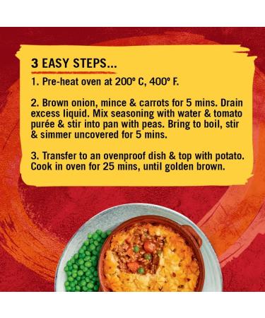  Schwartz Schwartz Shepherd's Pie Mix 38g 4 People 12-Pack Classic Comfort Dish Easy and Tasty Meal with Earthy Paprika Garlic & Aromatic Bay Leaves Dye Free - Buy Online on GoSupps.com