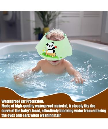 Maciun Toddler Shower Cap Waterproof Kids Shower Cap Adjustable Shampoo Bath Shield For Kids Keep Ear Dry Eye Coverage Green - Buy Online on GoSupps.com