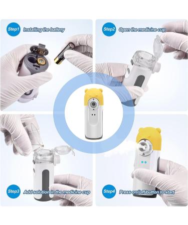 Portable Mesh Nebulizer for Kids and Adults - Handheld Cool Mist Asthma Inhaler with Cartoon Cap - Ideal for Home & Travel Use - Buy Online on GoSupps.com