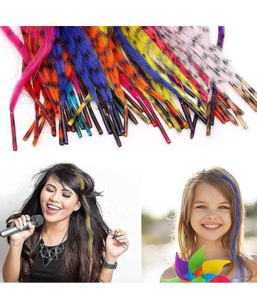 Buy Reccisokz Colorful Feather Hair Extension Set - 30 Art Hair Strands for Kids | Feather Hairdress Clips & Pliers for Ponytail Braids | International Shipping Available - Buy Online on GoSupps.com