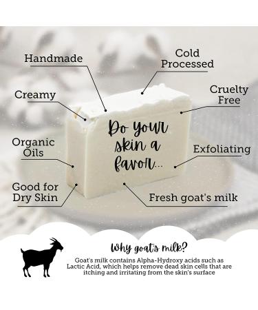 Carolina Soap Works Goat Milk Soap Bar - Oatmeal and Honey Scented (1 Pack) - All-Natural Handmade USA - Organic - Cruelty Free - Artisanal Aloe Soap - For Psoriasis, Eczema, & Sensitive Skin - 5 oz - Buy Online on GoSupps.com