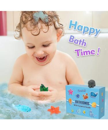 Shell Kids Bath Bombs Gift Set with Surprise Toys - Handmade Bubble Bath Fizzes for Children - Perfect for Birthday, Christmas & Party Favor - Buy Online on GoSupps.com