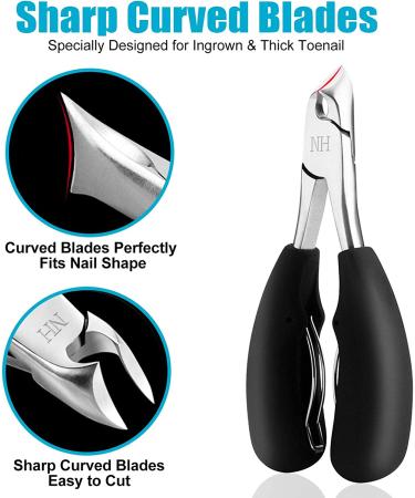Professional Podiatrist Toenail Clippers for Thick & Ingrown Nails | Men & Seniors | Sharp Curved Blade Grooming Tool - Buy Online on GoSupps.com