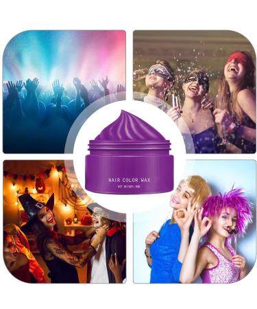 Hair Dye Wax Temporary Hair Dye Modeling Hair Dye Temporary Hairstyle Cream Color Temporary Modeling Hair Dye in Natural Color for Men Women All Ages Friends K Purple 1 Piece 1er Pack - Buy Online on GoSupps.com