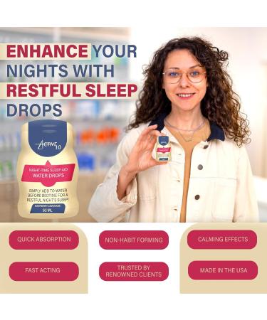 Night Time Sleep Aid Water Drops - Cherry Juice & Natural Ingredients for Restful Sleep - 2.13 Fl Oz - Buy Online on GoSupps.com