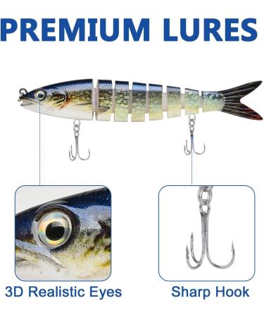 3-Piece Wobbler Set - Multi-Joint Angel Bait for Pike Mackerel & Trout Fishing - Premium Artificial Bait & Accessories - Buy Online on GoSupps.com