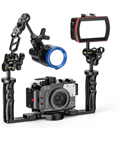 Seafrogs 4 Double Ball Arm Aluminum Alloy Diving Equipment - Underwater Photography Lighting System AM-9 - Buy Online on GoSupps.com