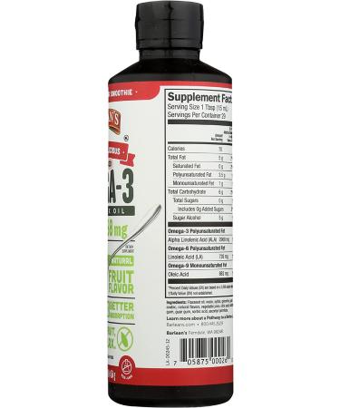 Barlean's Seriously Delicious Omega-3 Flax Oil Strawberry Banana Smoothie 16 oz - Healthy & Tasty - Buy Online on GoSupps.com