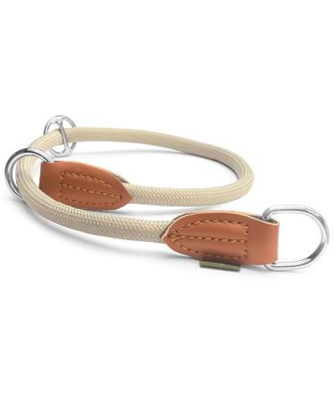 Leisegr n Paracord dog collar adjustable | Nylon dog collar | Devon model | Sand Beige | Size: L Mellow Sand L
