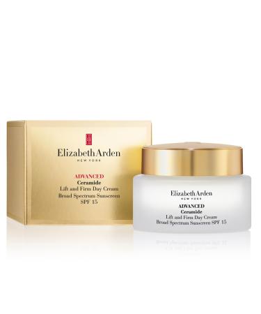 Elizabeth Arden Advanced Ceramide Lift and Firm Face Cream Hydrating Moisturizer for Day or Night Infused with Peptides 1.7 fl oz 1.7 Ounce (Pack of 1) Day Cream with SPF