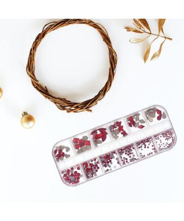 Minkissy 1 Box Nail Art Accessories Nail Metal Diy Accessories for Nail Nails Gems Nail Art Gems Crystal Nail Gems Metal Nail Jewelry Nail Crystals Nail Jewels Red Resin Boxed Shaped Drill - Buy Online on GoSupps.com