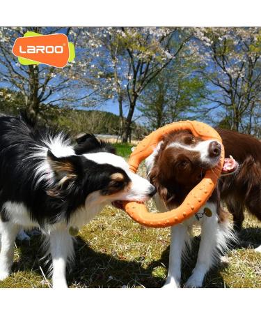 Buy Laroo Dog Fitness Ring - Indestructible Float Frisbee Toy for All Dog Sizes (Large 30cm Orange) - Perfect for Summer Training! - Buy Online on GoSupps.com