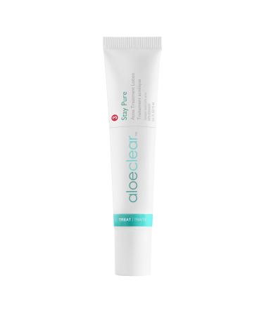 Aloette Stay Pure Acne Treatment Lotion Blemish Treatment for Face Aloe Vera & Salicylic Acid Cruelty Free 0.5 Oz