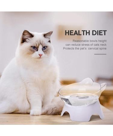 Milifun Raised Cat Food Bowls with Stand - Tilted Cat Dishes for Food/Water - Elevated Pet Dish with Arcuation Stand - Buy Online on GoSupps.com