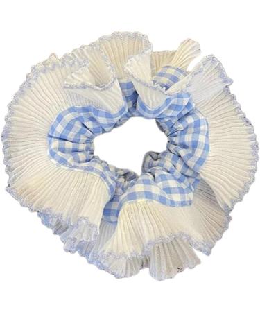 amangul Vintage Lace Hair Scrunchies ThickUpdo Oversized Hair Scrunchy Elegant Donuts Hair Rope Scrunchy Women Ponytail Holder(Blue) - Buy Online on GoSupps.com