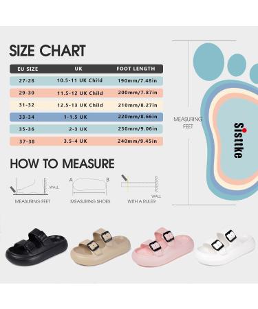 Sistke Children's Flip-Flop Slippers | Summer Bathing & Shower Slides for Girls | Black 27/28 EU Beach Sandals - Buy Online on GoSupps.com