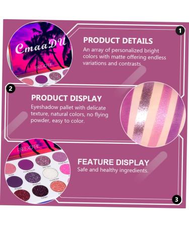 VINTORKY 1 Box Eyeshadow Palette Matte Eyeshadow Woman Eyeshadow Pallet Eyeshadow Powder Colorful Plastic - Buy Online on GoSupps.com