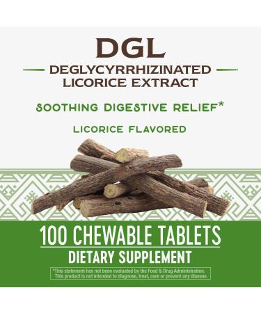 Nature's Way DGL 3:1 Digestive Relief 100 Chewables - Original Formula - Buy Online on GoSupps.com