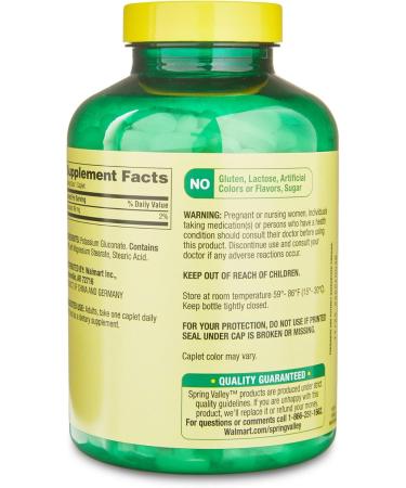 Potassium 99mg Caplets- Supports Muscle Function & Energy 500 Count (Pack of 1) Boxed by Fusion Shop Store - Buy Online on GoSupps.com