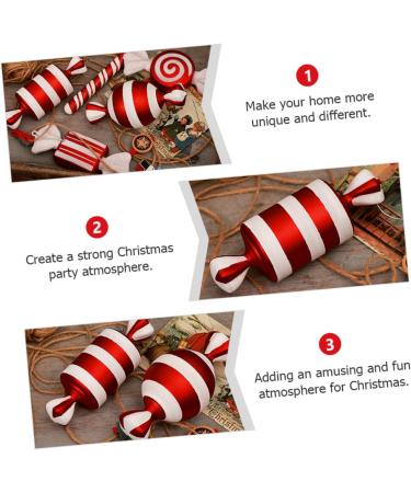 Alipis 2 pcs decorate pvc decorations Cosmetics Xmas Party Ornament Gift christmas tree Holiday Ornament outdoor decor Accessories christmas decorations household Christmas set Ornament Redx2pcs 15X6X6CMx2pcs - Buy Online on GoSupps.com