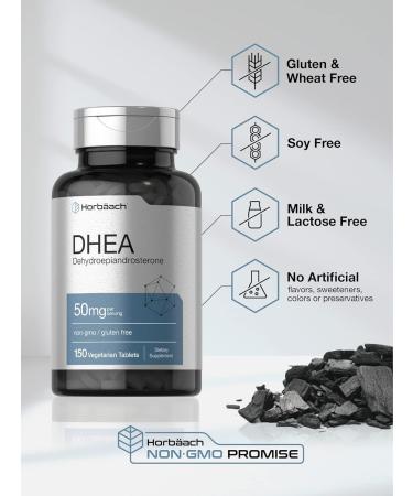 Horbäach DHEA 50mg - 150 Vegetrian Tablets  - Buy Online on GoSupps.com