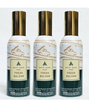 White Barn FRESH BALSAM 3-PACK Concentrated Room Spray 1.5 Ounce-Bath and Body Works
