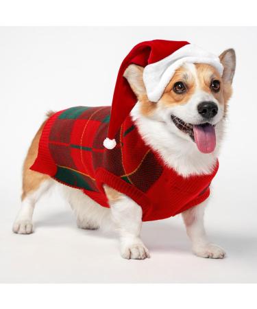 Katzinst Christmas Dog Sweater for Small Dogs | Fleece Sweaters for French Bulldogs Dachshunds Chihuahuas & Yorkies - Festive Red & Green Designs - Buy Online on GoSupps.com