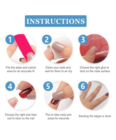 24 Pcs Valentine's Day Press On Nails - Short Black Love Heart Angular French Acrylic Nails for Women & Girls - Buy Online on GoSupps.com