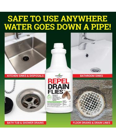 Covington Drain Fly Repellent | Eliminate Drain Flies in Kitchen & Bathroom Sinks | Effective Drain Fly Treatment - Buy Online on GoSupps.com