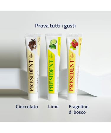 President Toothpaste Junior 6+ - Strawberry Flavor Anti-Cavity Protection Safe for Kids | No Parabens SLS Allergens | 30-50 ml - Buy Online on GoSupps.com