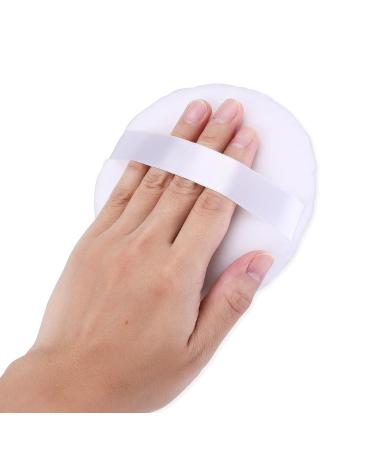 Sibba Large Loose Powder Puff - Ultra Soft Washable Velour Makeup Tool for Face & Body - 5.12 Inch Reusable Powder Puff with Ribbon - Buy Online on GoSupps.com