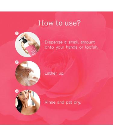 Moisturising Body Wash for Dry & Normal Skin | Rose & Patchouli | Intense Hydration & Long-Lasting Fragrance | Unisex | 300ML - Shop Internationally - Buy Online on GoSupps.com