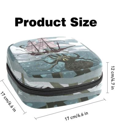 Octopus Monster Attack Menstruation Pad Bag | Zippered Tampon & Napkin Holder for Women & Girls - Buy Online on GoSupps.com