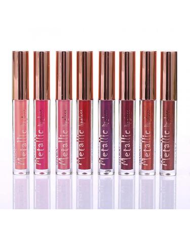 Matte Metallic Lip Gloss - Long Lasting, Waterproof, Highly Pigmented Liquid Lipstick - Diamond Shimmer Makeup for Women - 0.15 Fl Oz - Buy Online on GoSupps.com