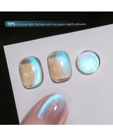 GAOY Cat Eye Gel Nail Polish - 16ml Blue Nude Glitter Holographic UV Gel - Reflective Translucent - 2408 Mermaid Tears | International Shipping - Buy Online on GoSupps.com