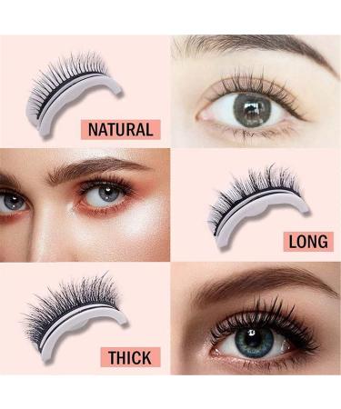 Chosely Self Adhesive Eyelashes Reusable Outwardly Self Adhesive Lashes No Eyeline or Glue Needed Soft and Comfortable Waterproof Light Weight & Easy to Wear Fluffy Natural (2pcs-Natural) - Buy Online on GoSupps.com